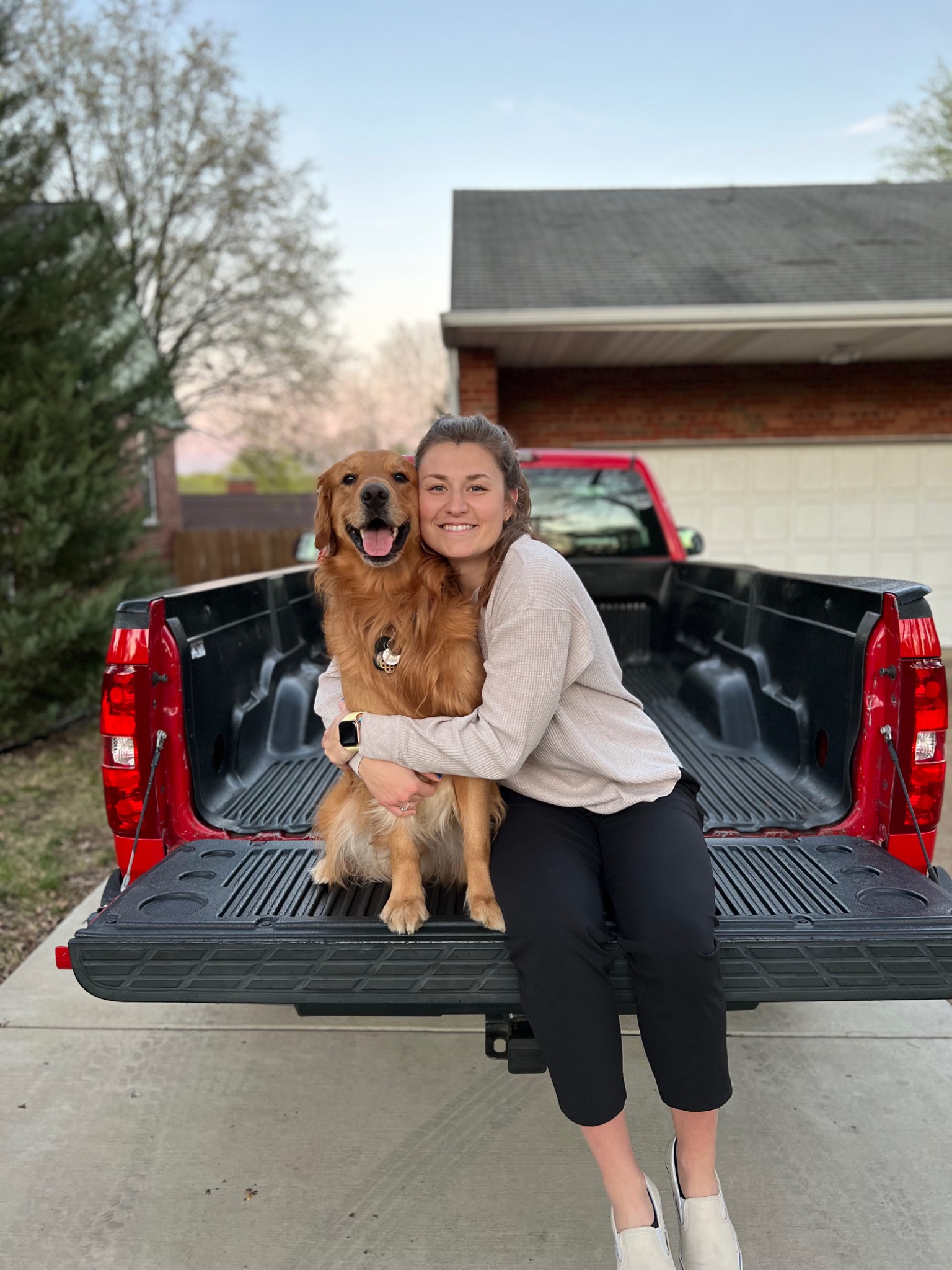Morgan with her dog